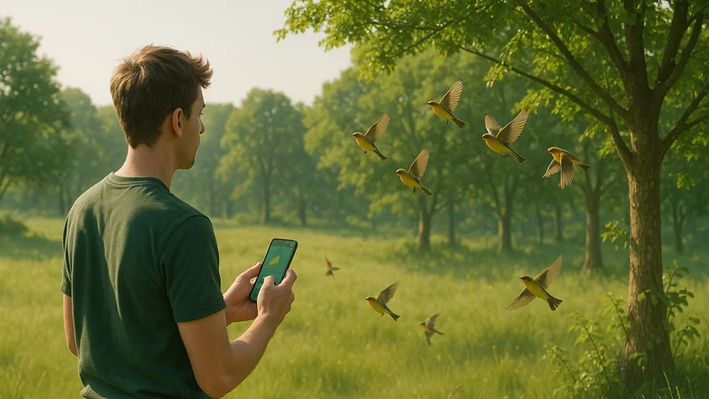Editorial visual illustrating BirdNET Alternatives for iPhone That Don't Require a Recorder