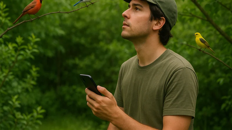 Editorial visual illustrating Free Bird Identifier Apps for iPhone: An Honest Field Review