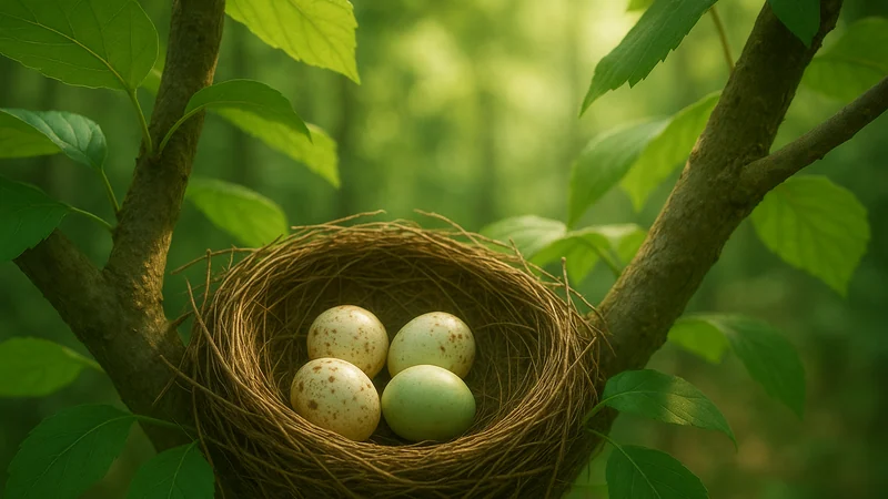 Editorial visual illustrating Identifying a Bird by the Egg or Nest You Found