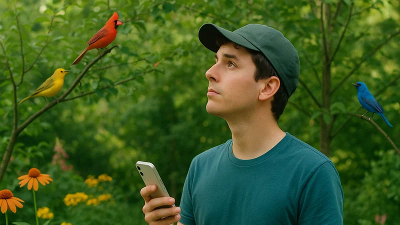 Editorial visual illustrating Identifying Birds by Sound on iPhone Without Draining Your Battery