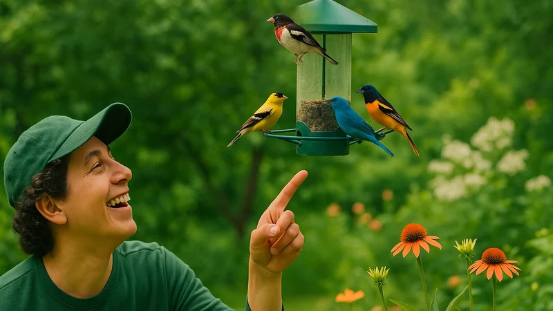Editorial visual illustrating Spring Migration: The New Calls Showing Up in Your Yard
