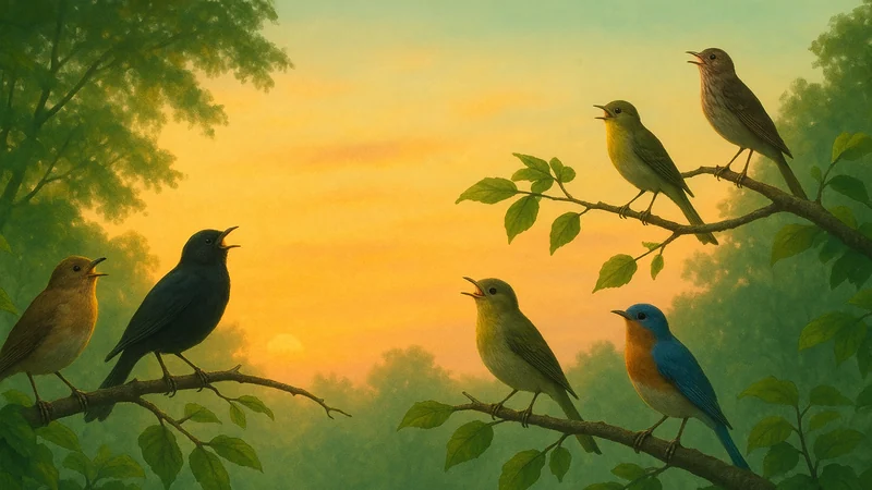 Editorial visual illustrating What's Singing at Dawn: A Listener's Guide to the Morning Chorus